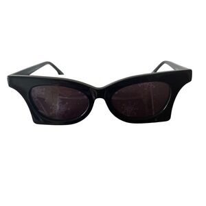 Le Specs‎ Luxe Nitro Black Winged Cat Eye Sunglasses Handmade